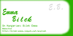 emma bilek business card